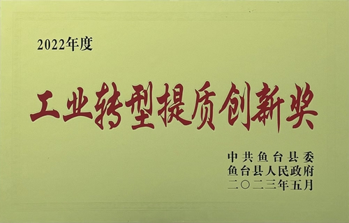 工業(yè)轉(zhuǎn)型提質(zhì)創(chuàng)新獎